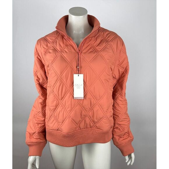 CALIA Quilted 1/2 Zip Pullover Women M NWT‎ $99 Long Sleeve Insulated Jacket